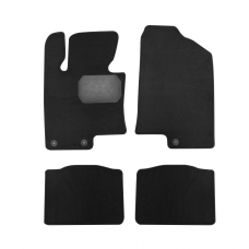Арт.03-01-11-06-0001 АвтоКоврики модельные на пол в салон из текстиля, цвет чёрный, комплект (2 ряда)